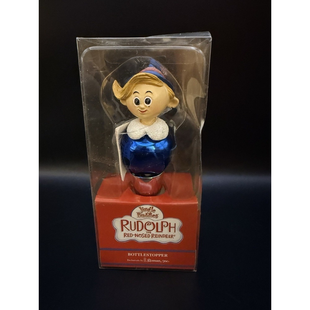 Hermey Elf Rudolph Red-Nosed Reindeer Bottle Stopper Roman Inc 2003 NIB